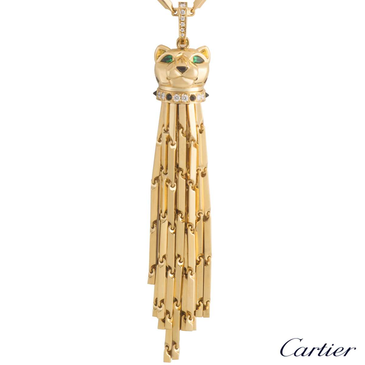 cartier panther gold necklace